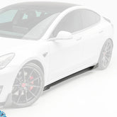 Tesla Model 3 Volta Aero Genuine Pre-Preg Carbon Fiber Side Skirt Extensions | Vorsteiner
